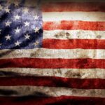 weathered American flag