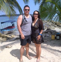 couple on a tropical beach