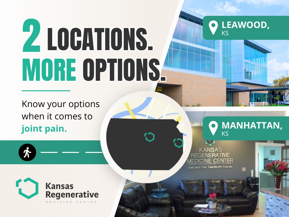 graphic with headline 2 locations, more options with pictures of Manhattan  and Kansas City locations